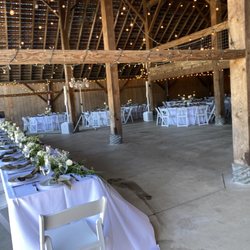 Inside barn