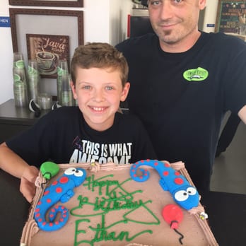 Lawson's Bakery - Ethan's birthday cake, with owner Jeff Lawson. - Coffee & Tea Near Me - Morgan Hill, California Lawson's Bakery - Ethan's birthday cake, with owner Jeff Lawson. - Coffee & Tea Near Me - Morgan Hill, California