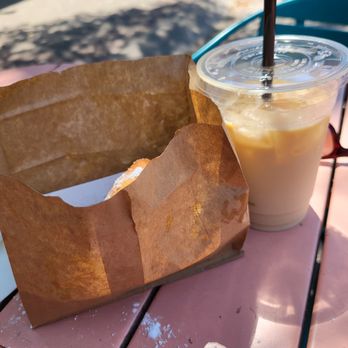Le Bon Temps - Beignets & iced French vanilla latte. - Bakeries Near Me - Dallas, Texas Le Bon Temps - Beignets & iced French vanilla latte. - Bakeries Near Me - Dallas, Texas