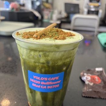Yolo’s Cafe - Lotus matcha - Bubble Tea Near Me - Bellflower, California