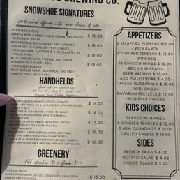 Lunch menu Lunch menu