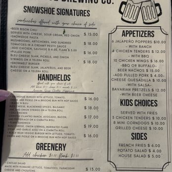 Snowshoe Brewing Company - Lunch menu - Breweries Near Me - Arnold, California Snowshoe Brewing Company - Lunch menu - Breweries Near Me - Arnold, California