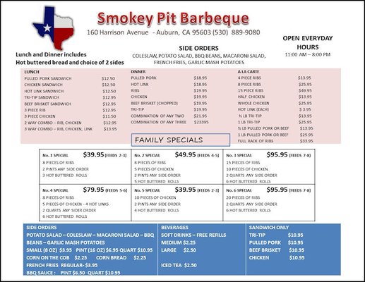 Menu photo 6 Smokey Pit Barbeque Texas Style Auburn, CA Menu photo 6 Smokey Pit Barbeque Texas Style Auburn, CA