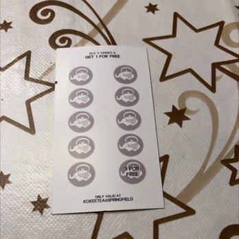 Kokee tea - Rewards Program - Springfield location only - Bubble Tea Near Me - Springfield, Virginia
