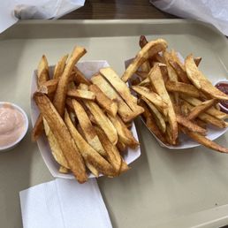 Delicious hand cut homemade fries with fry sauce and ketchup! Just like my grandma makes Delicious hand cut homemade fries with fry sauce and ketchup! Just like my grandma makes