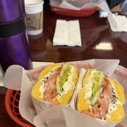 House Of Bagels - My breakfast! Yummm Lox bagel sandwich with cream cheese