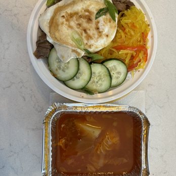 Adobo Boy - Adobo Dish with Soup 8/10, papaya was sweet and sour - Filipino Near Me - Grand Rapids, Michigan