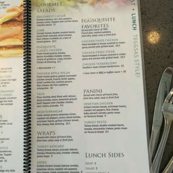 Eggsquisite Cafe - Allen - Menu Nov 2018 - Breakfast & Brunch Near Me - Allen, Texas