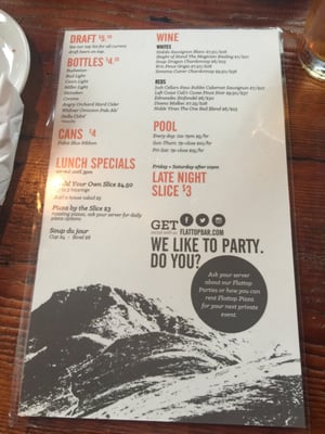 Menu photo 4 Flattop Pizza & Pool Anchorage, AK