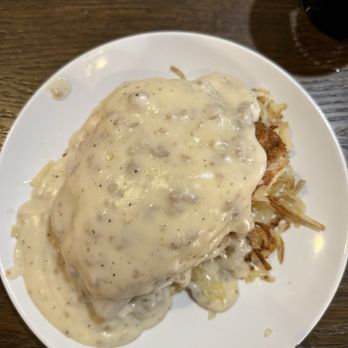 The Waffle Hut - It's a waffle topped with hasbrowns topped with chicken fried steak topped with egg topped with gravy - Waffles Near Me - Klamath Falls, Oregon The Waffle Hut - It's a waffle topped with hasbrowns topped with chicken fried steak topped with egg topped with gravy - Waffles Near Me - Klamath Falls, Oregon