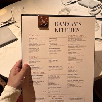 Ramsay's Kitchen at The Silver Legacy - Menu - American Near Me - Reno, Nevada