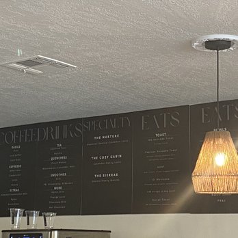 Nurture Coffee  Eats - Nurture menu sans prices! - Coffee & Tea Near Me - Bass Lake, California