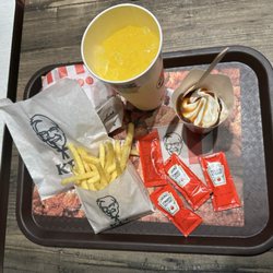 KFC - Double chicken sandwich combo + side of chicken strips ~