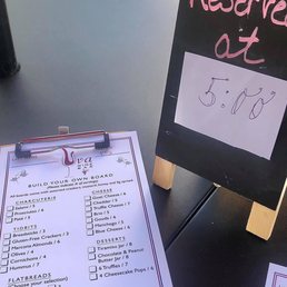 Menu and reserved table sign