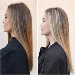 Beauty Studio by Veronica - 2nd Balayage Application. Warm Balayage to Cool Tone Balayage. Beauty Studio by Veronica Best Hair Salon in Palm Beach Gardens Fl.