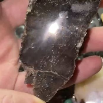 Crystal Lounge by Crystallography Gems - Terrible quality labradorite half polished half raw piece. It barely has any flash, is all scratched & chipped! - Gemstones & Minerals Near Me - Seattle, Washington