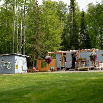 Wilmington Wedding Venue - Blue building near the right are public restrooms far left you can just make out a blue building that's bridal bungalow - Wedding Chapels Near Me - Wasilla, Alaska