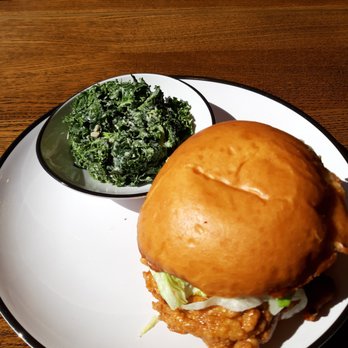 Honeymoon Chicken - Hot honey dipped chicken sandwich and blue cheese kale cole slaw - Chicken Shop Near Me - Washington, DC, District of Columbia Honeymoon Chicken - Hot honey dipped chicken sandwich and blue cheese kale cole slaw - Chicken Shop Near Me - Washington, DC, District of Columbia