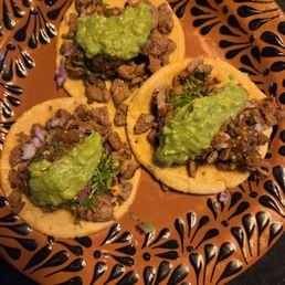 Carne asada tacos with the works.