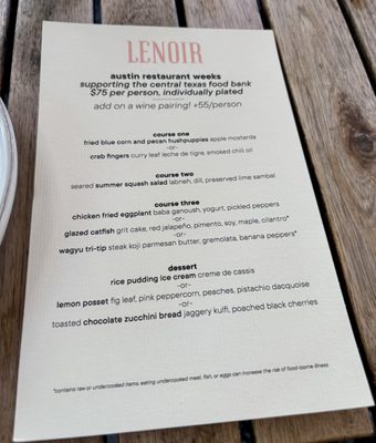 Menu photo 3 Lenoir Austin, TX