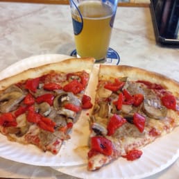 2 slices with roasted pepper, mushroom and sausage. 312 Draft