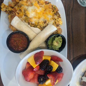 Another Broken Egg Cafe - Southwest Scrambler and fruit - American Near Me - Indianapolis, Indiana Another Broken Egg Cafe - Southwest Scrambler and fruit - American Near Me - Indianapolis, Indiana