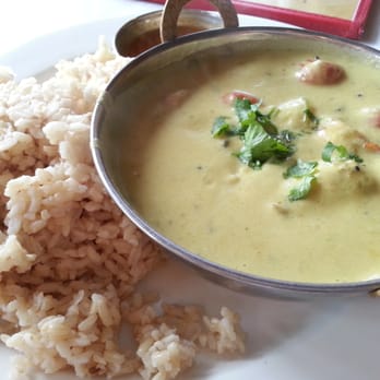 Rasoi - shrimp & scallop moilee, w/brown rice - looove that creamy coconut broth. seafood is cooked well. - Indian Near Me - Pawtucket, Rhode Island Rasoi - shrimp & scallop moilee, w/brown rice - looove that creamy coconut broth. seafood is cooked well. - Indian Near Me - Pawtucket, Rhode Island