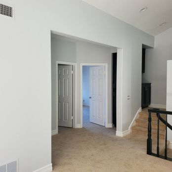 MJC Painting - Doors painted, frames painted, walls painted, ceilings painted, baseboards painted. No paint on carpet or anywhere else it should not be. - Painters Near Me