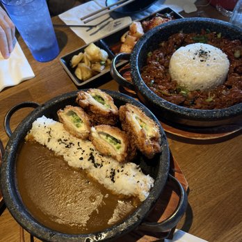 Jin Cook - Jalapeno Curry Pork Katsu, spicy pork hot stone - Korean Near Me - Glendale, California