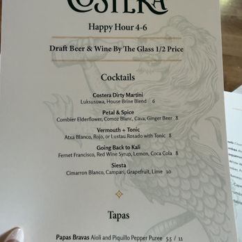 Costera - Happy Hour 4-6 - Spanish Near Me - New Orleans, Louisiana