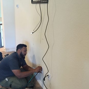 Empire AV Services & Installations - Running wires through conduit so they are not visible - Home Theatre Installation Near Me - Houston, Texas Empire AV Services & Installations - Running wires through conduit so they are not visible - Home Theatre Installation Near Me - Houston, Texas