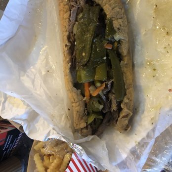 Portillo's Chicago - Addison - Beef sandwich w sweet and hot peppers, extra gravy - Hot Dogs Near Me - Chicago, Illinois Portillo's Chicago - Addison - Beef sandwich w sweet and hot peppers, extra gravy - Hot Dogs Near Me - Chicago, Illinois