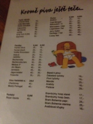 Menu photo 6 Klub malých pivovarů Plzen, PL