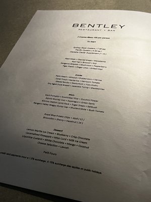 Bentley Restaurant + Bar by null
