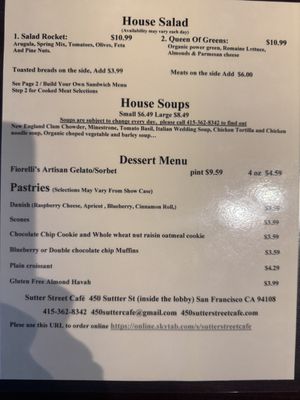 Menu photo 1 Sutter Street Cafe San Francisco, CA Menu photo 1 Sutter Street Cafe San Francisco, CA