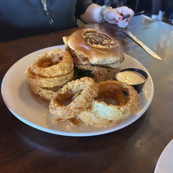 The Lokal Yukon - Chicken sandwich and onion rings - New American Near Me - Yukon, Oklahoma The Lokal Yukon - Chicken sandwich and onion rings - New American Near Me - Yukon, Oklahoma