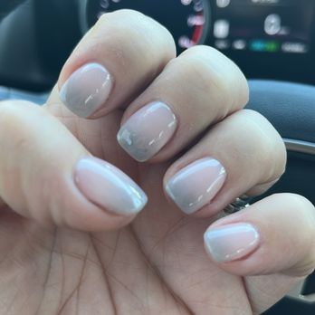 M&K Nails Spa - My grey / pink ombré SNS nails. - Nail Salons Near Me - Ponte Vedra, Florida