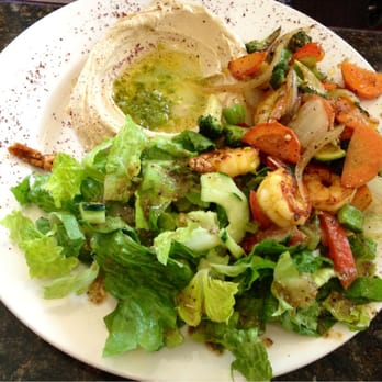 Mona's Cafe - Grilled shrimp with mixed vegetables. - Middle Eastern Near Me - New Orleans, Louisiana Mona's Cafe - Grilled shrimp with mixed vegetables. - Middle Eastern Near Me - New Orleans, Louisiana