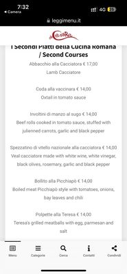 Menu photo 1 Cesare al Pellegrino Rome, RM