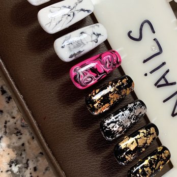 Nail Spa - Marble nails & foil marble design - Nail Salons Near Me - Evergreen Park, Illinois