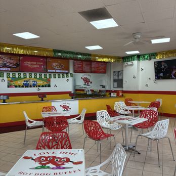Love Dog Hot Dog Buffet - Dining area - Food Stands Near Me - Everett, Massachusetts Love Dog Hot Dog Buffet - Dining area - Food Stands Near Me - Everett, Massachusetts