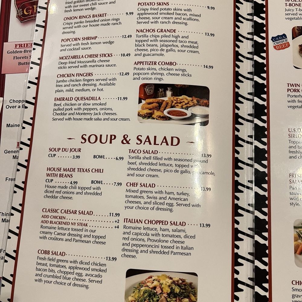 Menu starters Menu starters