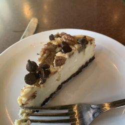 Peggs Restaurant On the Boulevard - Extremely small portion of turtle cheesecake.