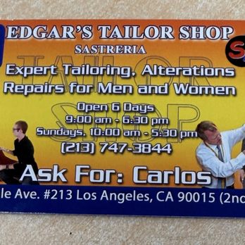 Edgars Tailor Shop - Sewing & Alterations Near Me - Los Angeles, California