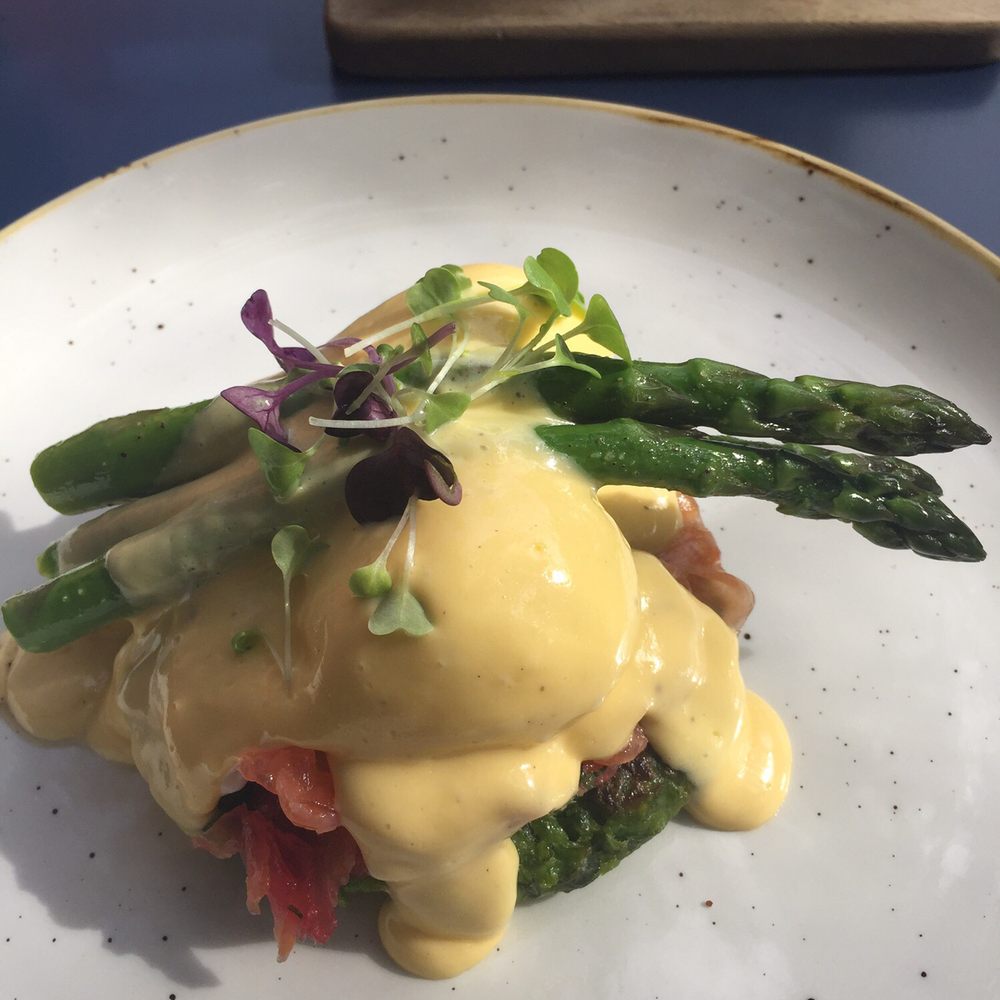 Next Of Kin - Special- pea and zucchini fritter with salmon eggs and asparagus. Fabulous. - Breakfast & Brunch Near Me - Elsternwick, VIC Next Of Kin - Special- pea and zucchini fritter with salmon eggs and asparagus. Fabulous. - Breakfast & Brunch Near Me - Elsternwick, VIC