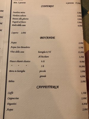 Menu photo 1 Trattoria San Pierino Florence, FI Menu photo 1 Trattoria San Pierino Florence, FI