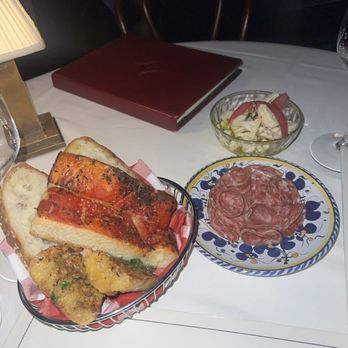 Carbone Dallas - Bread basket, meats and pickled cauliflower - Italian Near Me - Dallas, Texas