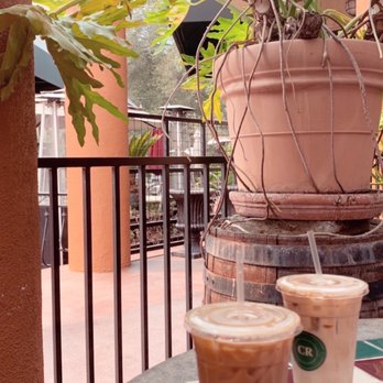 Coffee Republic - Maple lattes on the patio. - Cafes Near Me - Folsom, California