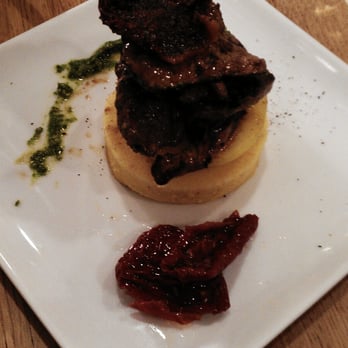 Coutume - polenta, steak, chimmichurri sauce - Coffee Roasteries Near Me - Paris, 75 Coutume - polenta, steak, chimmichurri sauce - Coffee Roasteries Near Me - Paris, 75