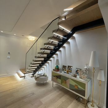 Fis Group welding - Modern floating stair - Metal Fabricators Near Me - Opa-locka, Florida